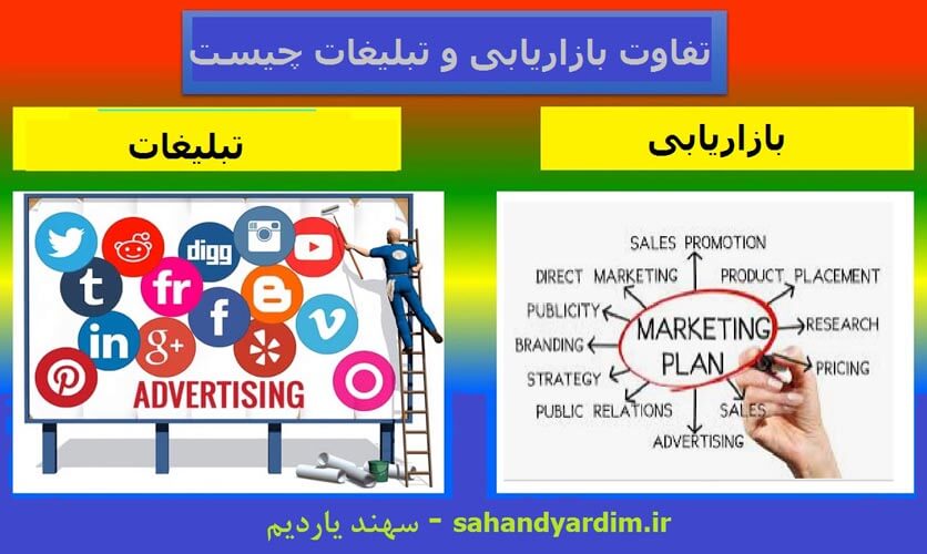 تفاوت بازاریابی و تبلیغات